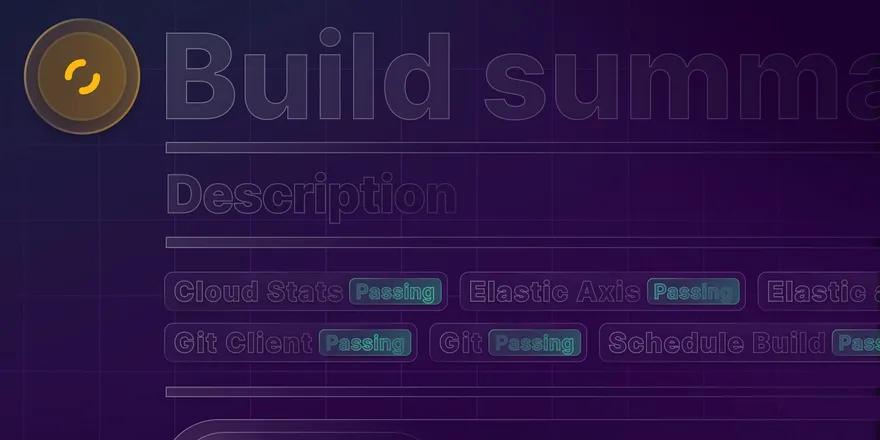 An abstract image showing a simulated build summary.